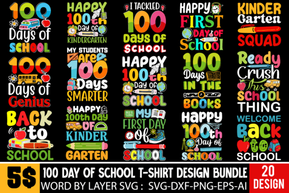 Celebrate 100 Days of School with Creative T-Shirt Designs