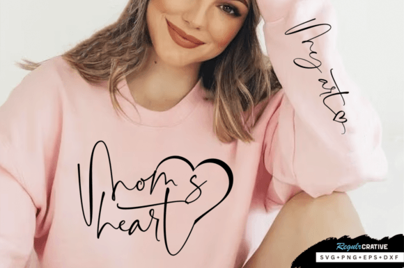 My Heart Sleeve SVG Mom Svg Design: A Sweet Touch for Gifts & Apparel