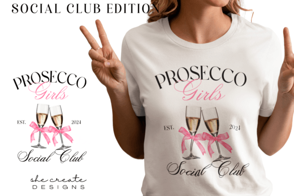 Prosecco Social Club Design PNG: Your Next Favorite Creative Asset