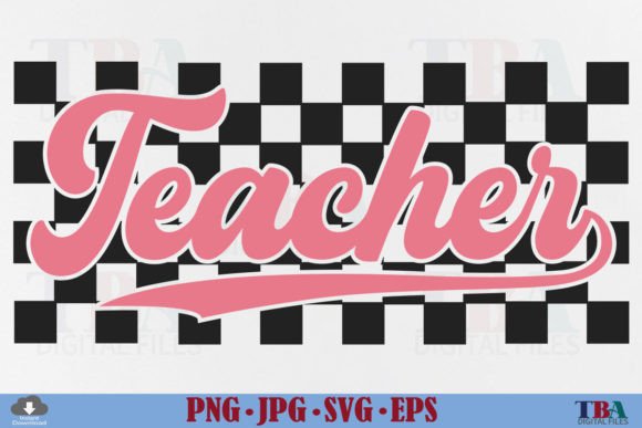 Retro Charm Meets Modern Design: The Teacher Checkered SVG