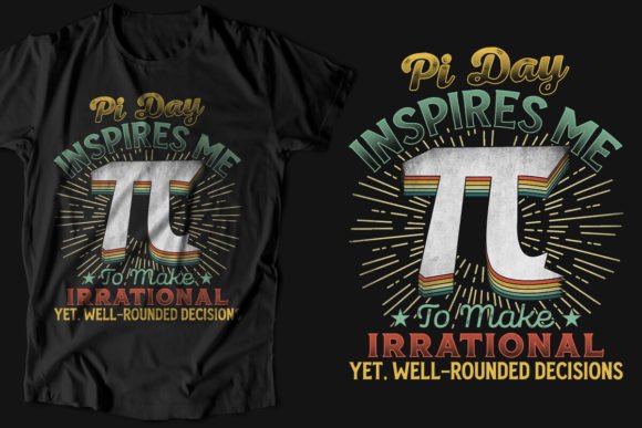 Retro Vintage Pi Day T-Shirt Design: A Geek-Chic Classic